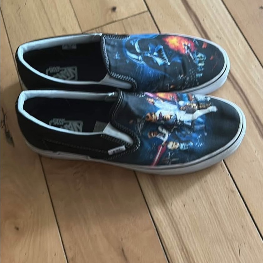 Vans Star Wars Men’s Slip-On Sneakers - Black and Blue - Picture 2 of 2